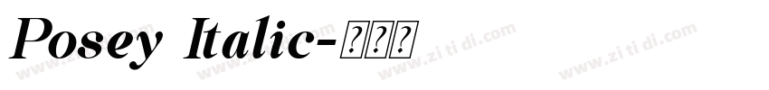 Posey Italic字体转换